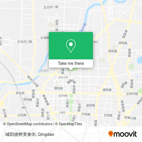 城阳烧烤美食街 map