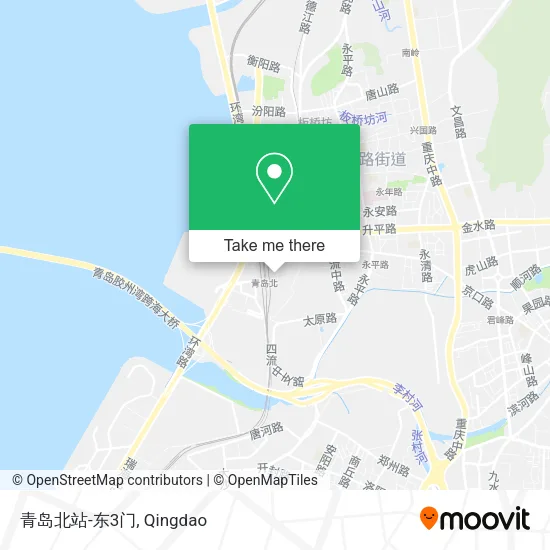 青岛北站-东3门 map