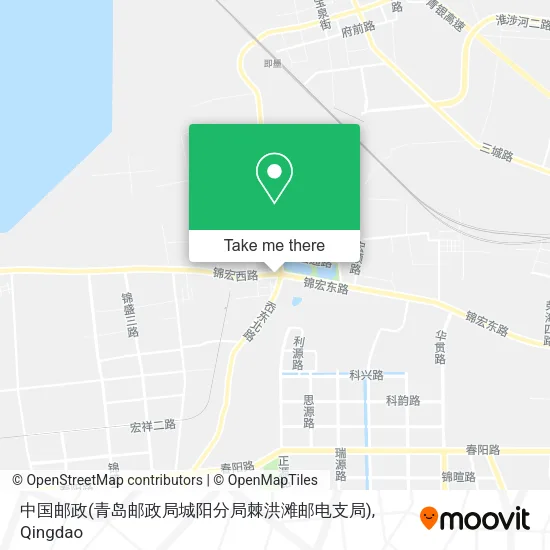 中国邮政(青岛邮政局城阳分局棘洪滩邮电支局) map