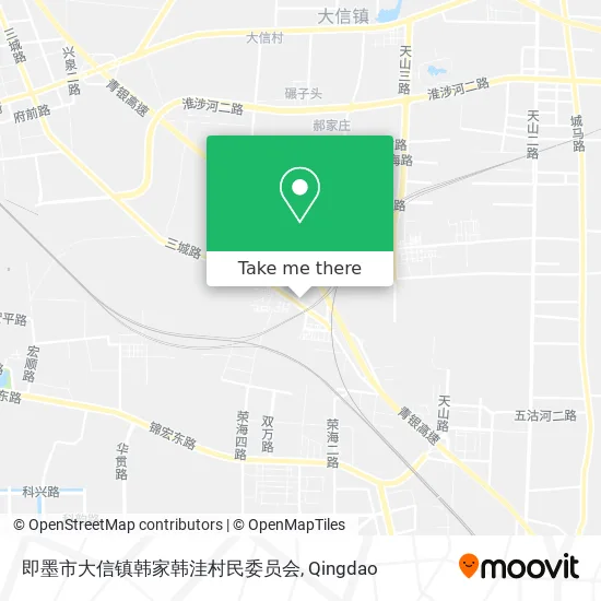 即墨市大信镇韩家韩洼村民委员会 map