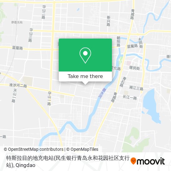 特斯拉目的地充电站(民生银行青岛永和花园社区支行站) map