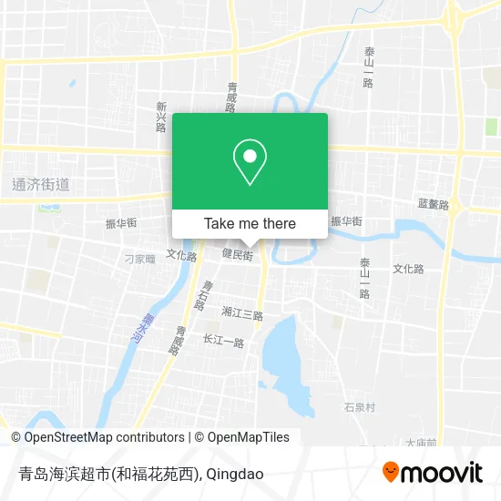 青岛海滨超市(和福花苑西) map