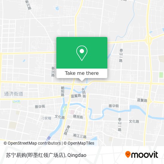 苏宁易购(即墨红领广场店) map