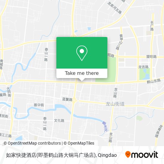 如家快捷酒店(即墨鹤山路大铜马广场店) map