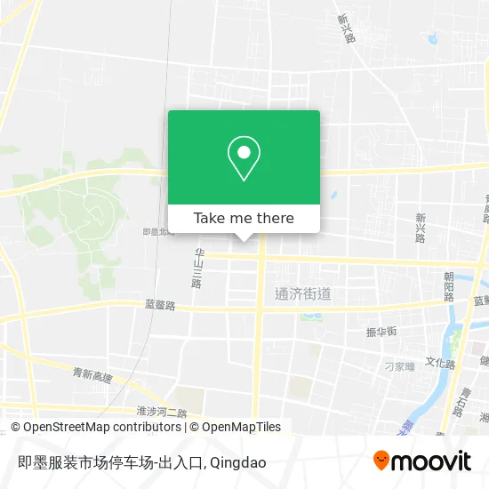 即墨服装市场停车场-出入口 map