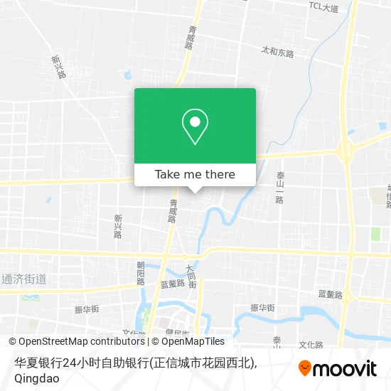 华夏银行24小时自助银行(正信城市花园西北) map