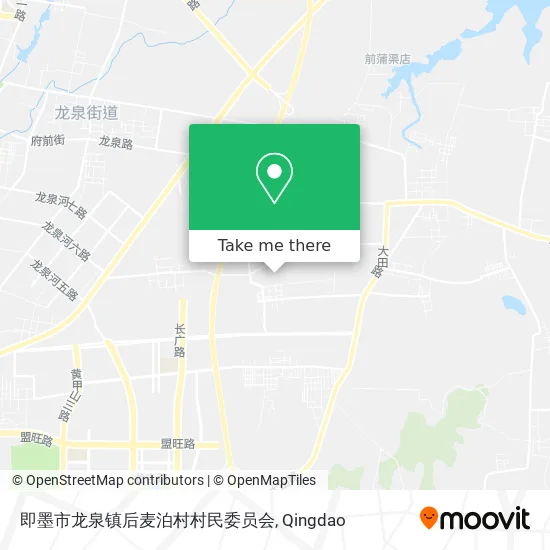 即墨市龙泉镇后麦泊村村民委员会 map
