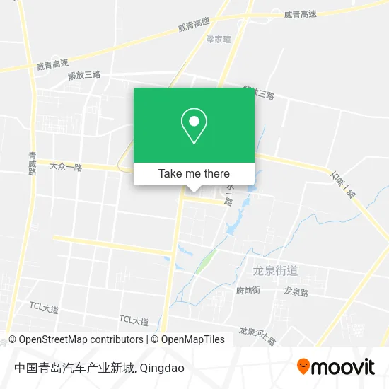 中国青岛汽车产业新城 map