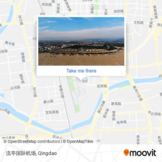 流亭国际机场 map