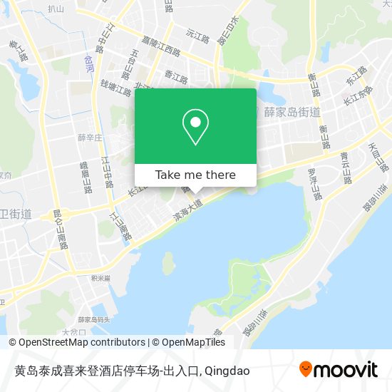 黄岛泰成喜来登酒店停车场-出入口 map