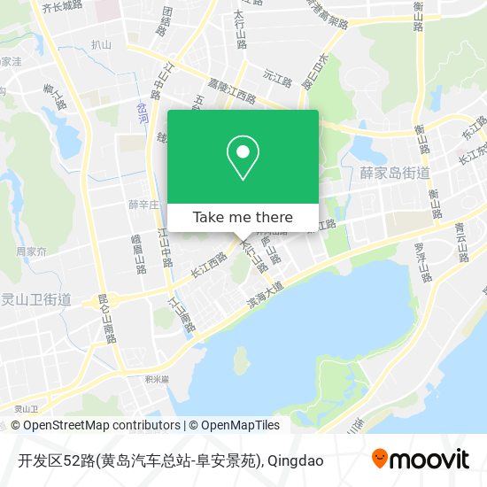 开发区52路(黄岛汽车总站-阜安景苑) map