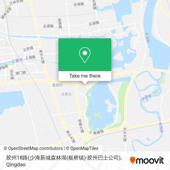 胶州18路(少海新城森林湖(板桥镇)-胶州巴士公司) map
