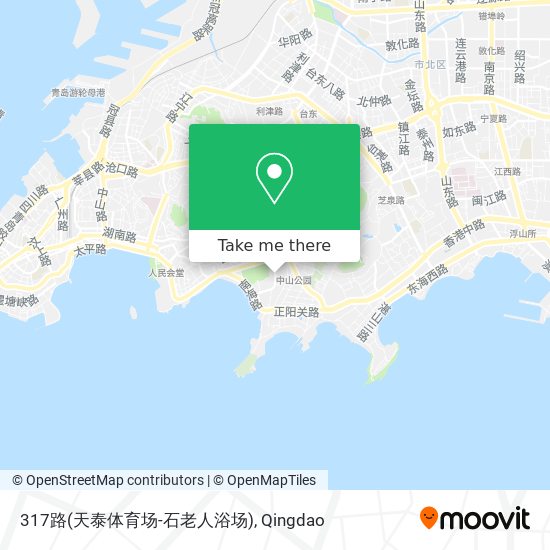317路(天泰体育场-石老人浴场) map
