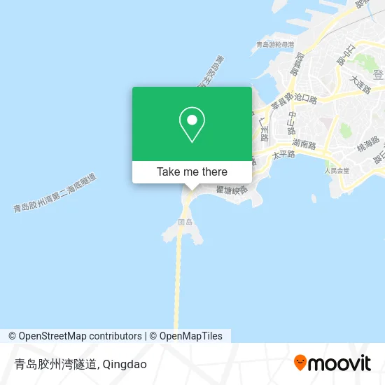 青岛胶州湾隧道 map