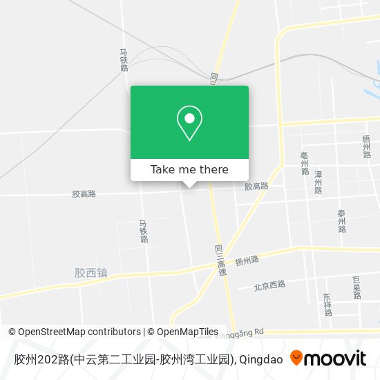 胶州202路(中云第二工业园-胶州湾工业园) map