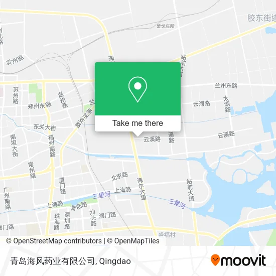 青岛海风药业有限公司 map