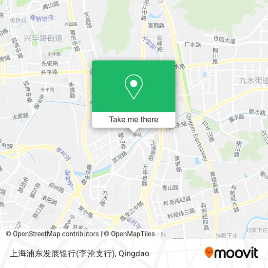 上海浦东发展银行(李沧支行) map
