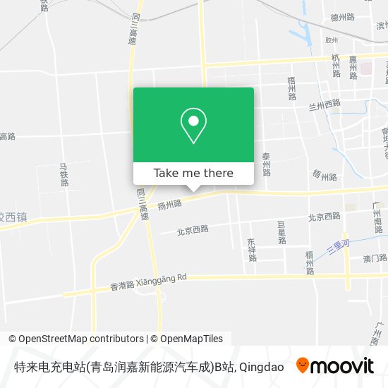 特来电充电站(青岛润嘉新能源汽车成)B站 map