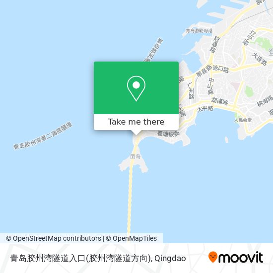 青岛胶州湾隧道入口(胶州湾隧道方向) map