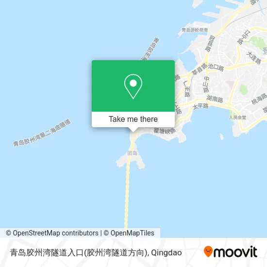 青岛胶州湾隧道入口(胶州湾隧道方向) map