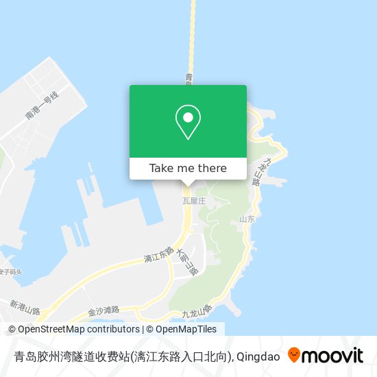青岛胶州湾隧道收费站(漓江东路入口北向) map