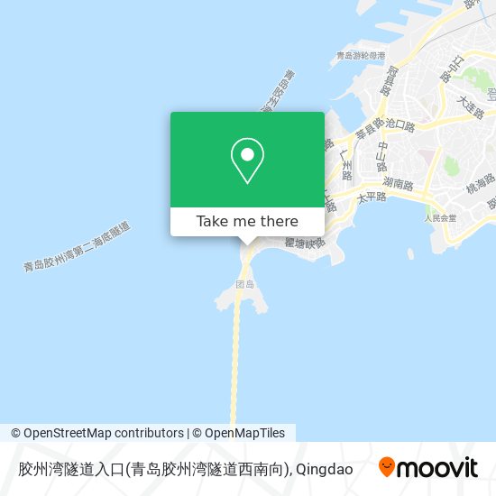 胶州湾隧道入口(青岛胶州湾隧道西南向) map