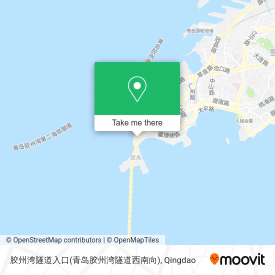 胶州湾隧道入口(青岛胶州湾隧道西南向) map