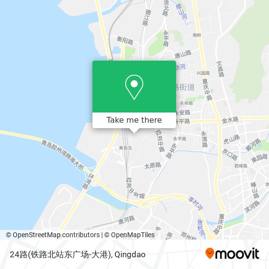 24路(铁路北站东广场-大港) map