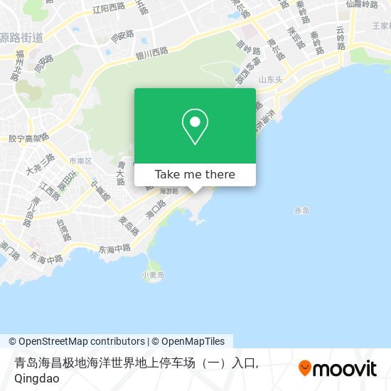 青岛海昌极地海洋世界地上停车场（一）入口 map