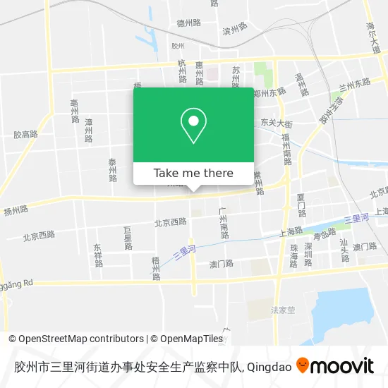 胶州市三里河街道办事处安全生产监察中队 map