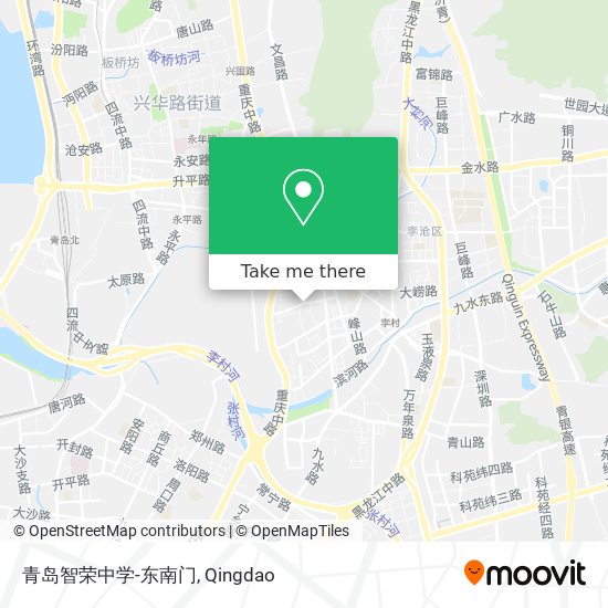 青岛智荣中学-东南门 map