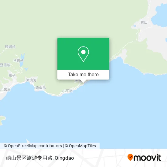 崂山景区旅游专用路 map