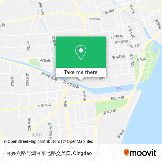 台兴六路与烟台东七路交叉口 map