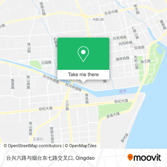 台兴六路与烟台东七路交叉口 map