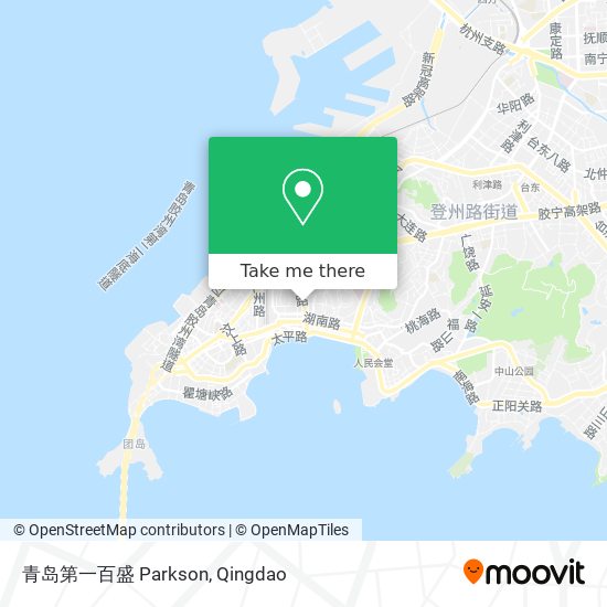 青岛第一百盛 Parkson map