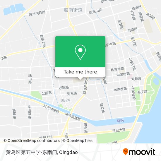 黄岛区第五中学-东南门 map