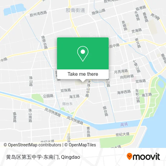 黄岛区第五中学-东南门 map