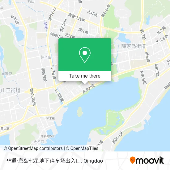 华通·唐岛七星地下停车场出入口 map