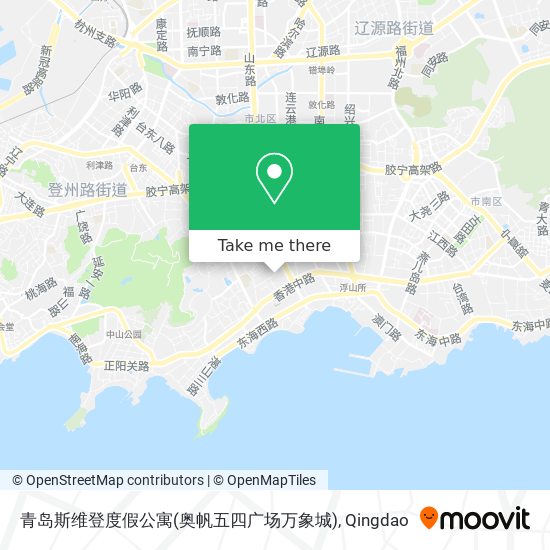 青岛斯维登度假公寓(奥帆五四广场万象城) map