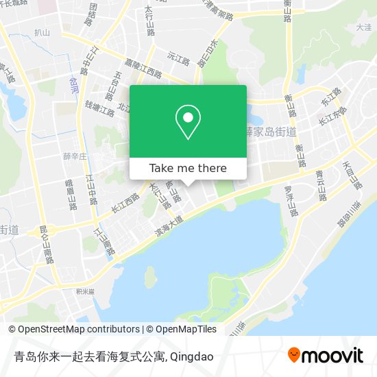 青岛你来一起去看海复式公寓 map