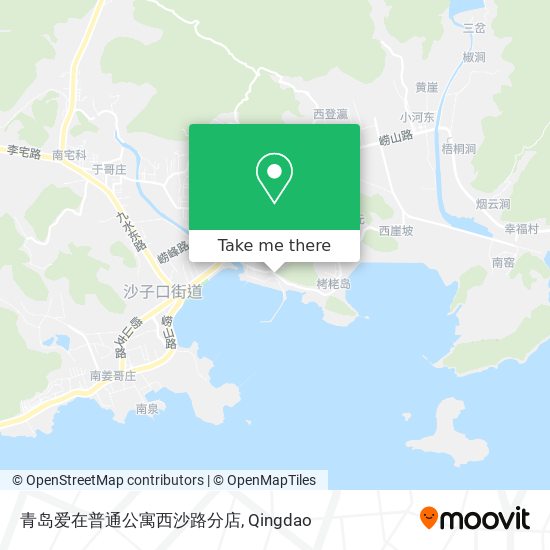 青岛爱在普通公寓西沙路分店 map
