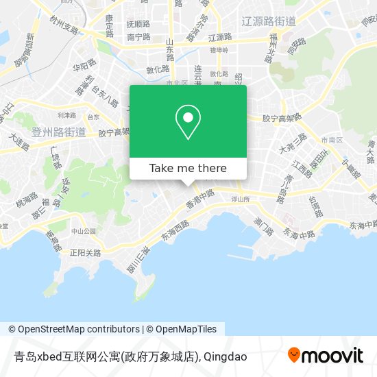 青岛xbed互联网公寓(政府万象城店) map
