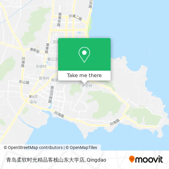 青岛柔软时光精品客栈山东大学店 map