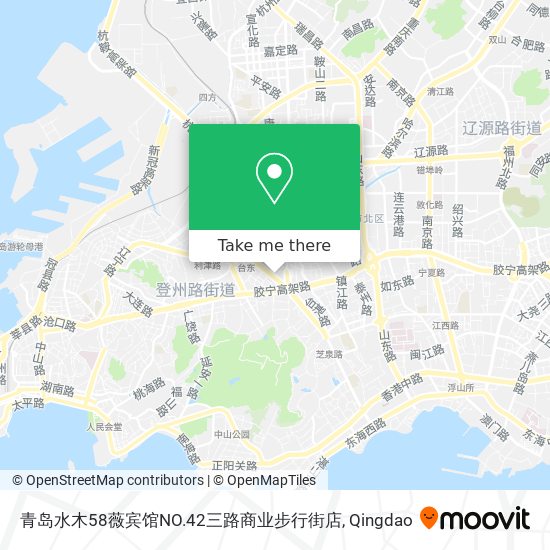 青岛水木58薇宾馆NO.42三路商业步行街店 map