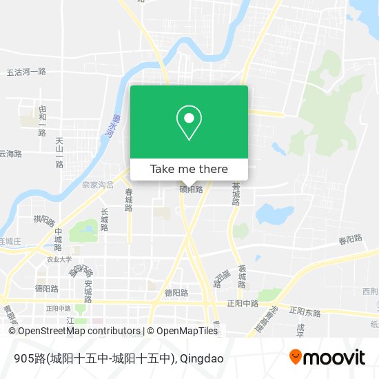 905路(城阳十五中-城阳十五中) map