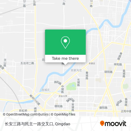 长安三路与民主一路交叉口 map