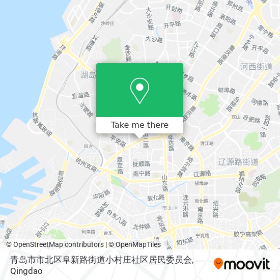 青岛市市北区阜新路街道小村庄社区居民委员会 map