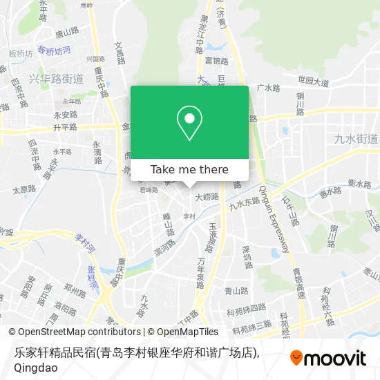 乐家轩精品民宿(青岛李村银座华府和谐广场店) map