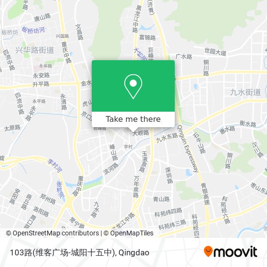 103路(维客广场-城阳十五中) map