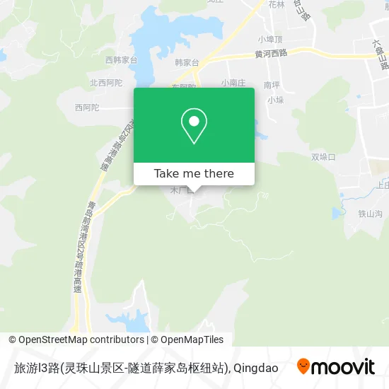 旅游l3路(灵珠山景区-隧道薛家岛枢纽站) map